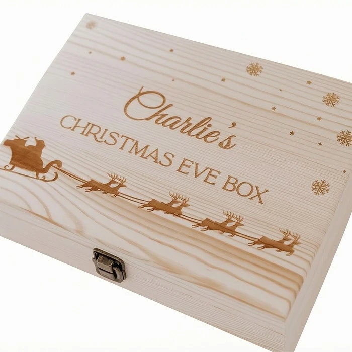 Wooden christmas eve box wholesale
